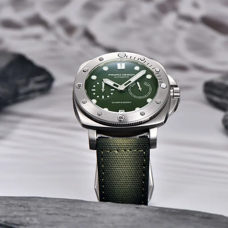 Pagani Design PD-1767 Diver's 200M Automatic Green Men's Watch